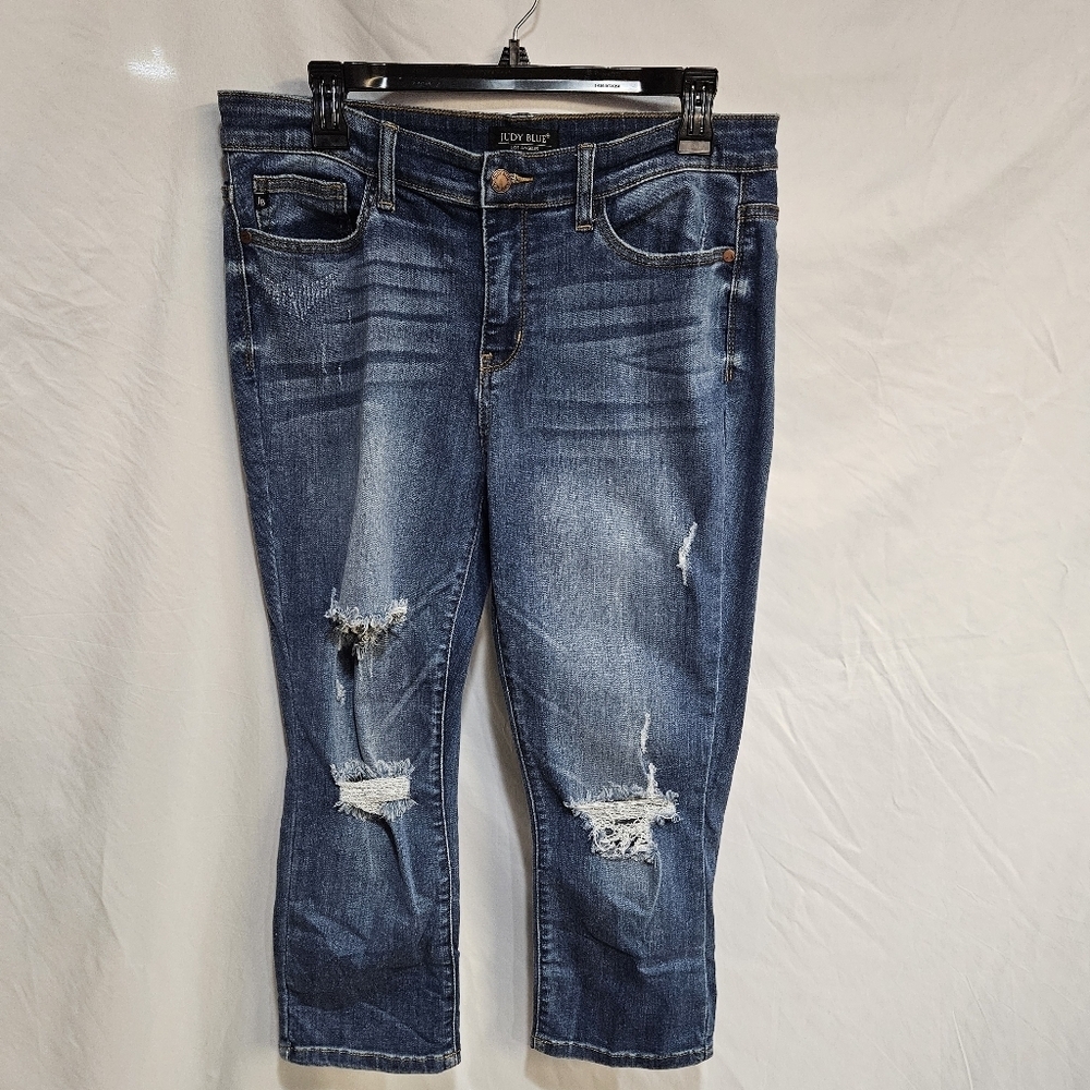 Judy Blue Capri Fit Blue Denim Jeans 13/31
